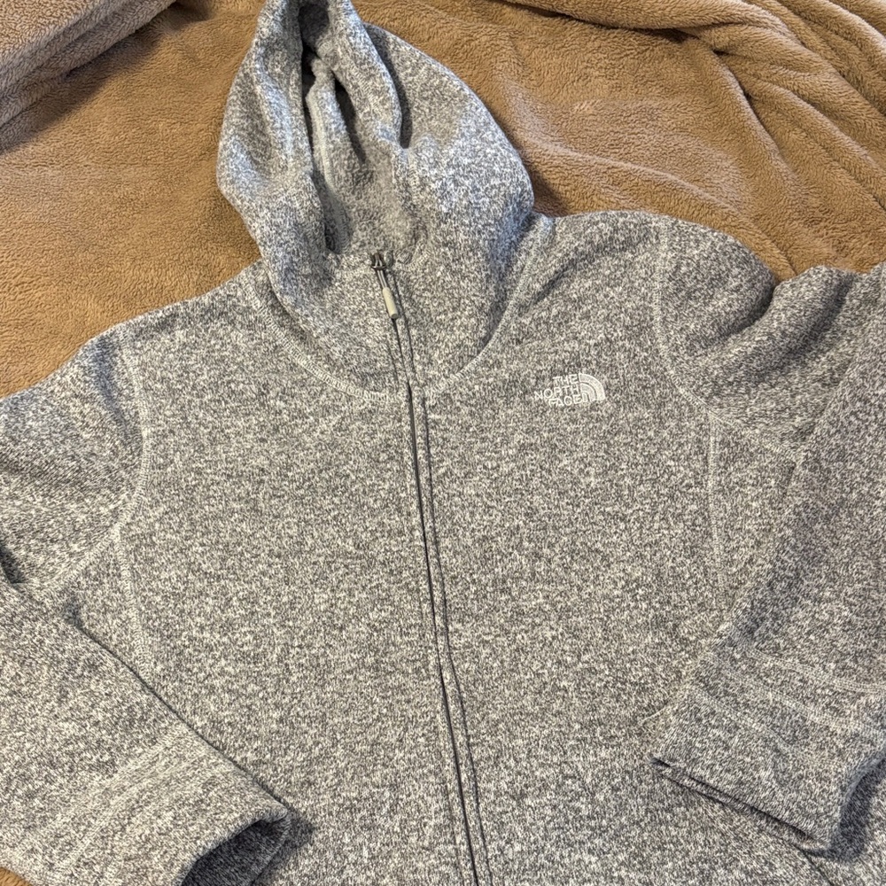 The North Face Heather Gray Zip-Up Jacket